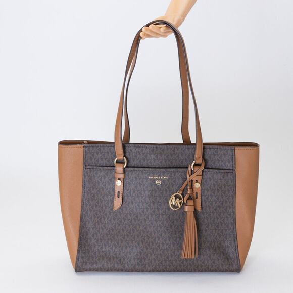MICHAEL Michael Kors Sullivan Large Logo Tote Bag Brown 220077 - Picture 1 of 4